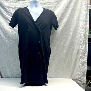 ASOS black snap button front dress size 4